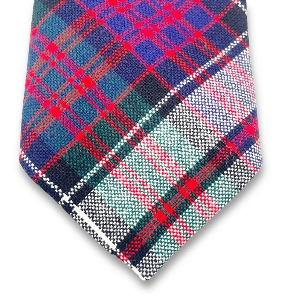MacDonald Tartan Neck Tie 100% Wool Scottish Family Clan Men’s Plaid Necktie